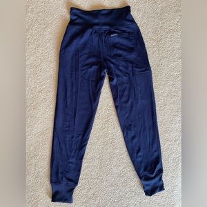 Jaanuu High Waisted Scrub Joggers Bottoms XS Navy